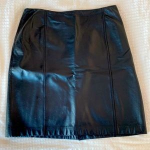 Ann Taylor Loft Leather Skirt - Black